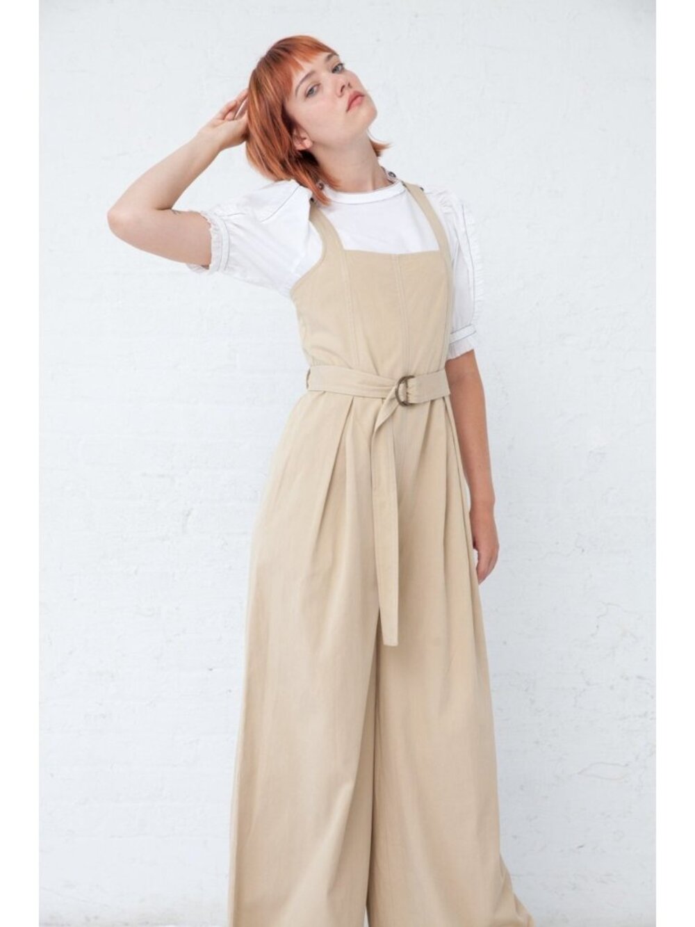 Ulla Johnson Weston Jumpsuit in Khaki Tan sz 2